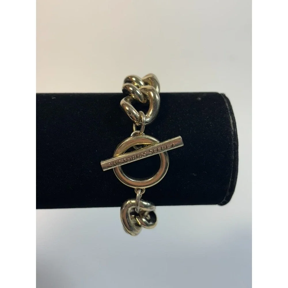Chain‎ Bracelet in Gold Tone with Rhinestone Detail Chunky Retro Maximalist